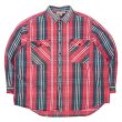 画像1: 90's FIVE BROTHER ヘビーネルシャツ “Red×Navy Plaid” (1)