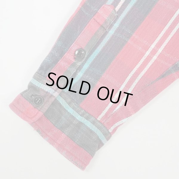 画像4: 90's FIVE BROTHER ヘビーネルシャツ “Red×Navy Plaid” (4)