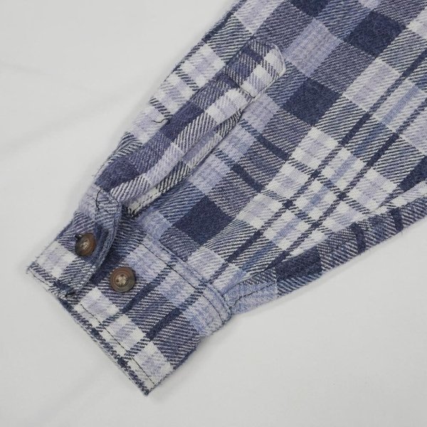 画像4: 80-90's WINTER RUN ヘビーネルシャツ "Navy Plaid" (4)
