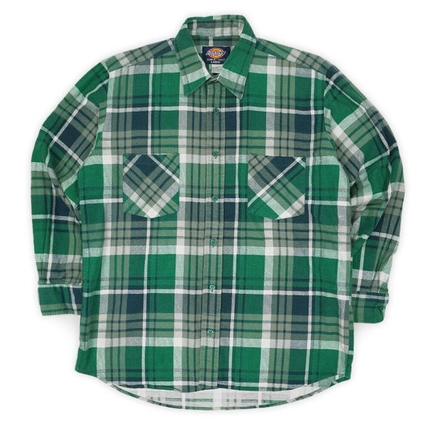 画像1: 90's Dickies プリントネルシャツ (1)