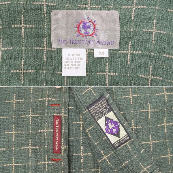 画像2: 90's THE TERRITORY AHEAD 総柄 レギュラーカラーシャツ (2)