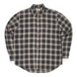 画像1: 00's Arrow フランネル ボタンダウンシャツ "Black Ombre Plaid" (1)