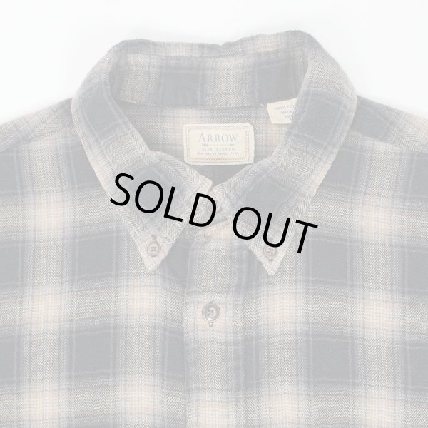 画像3: 00's Arrow フランネル ボタンダウンシャツ "Black Ombre Plaid" (3)