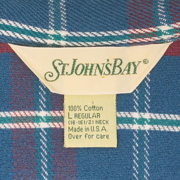 画像2: 80's ST JOHN'S BAY ヘビーネルシャツ “MADE IN USA” (2)