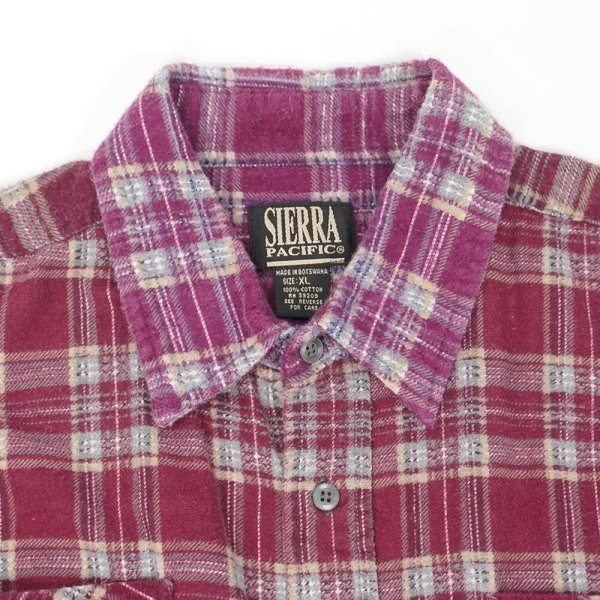画像4: 90's SIERRA PACIFIC プリントネルシャツ "TWO TONE" (4)