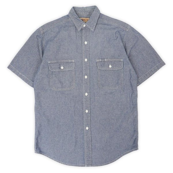 画像1: Late 90's BIG MAC S/S コットンシャンブレーシャツ (1)