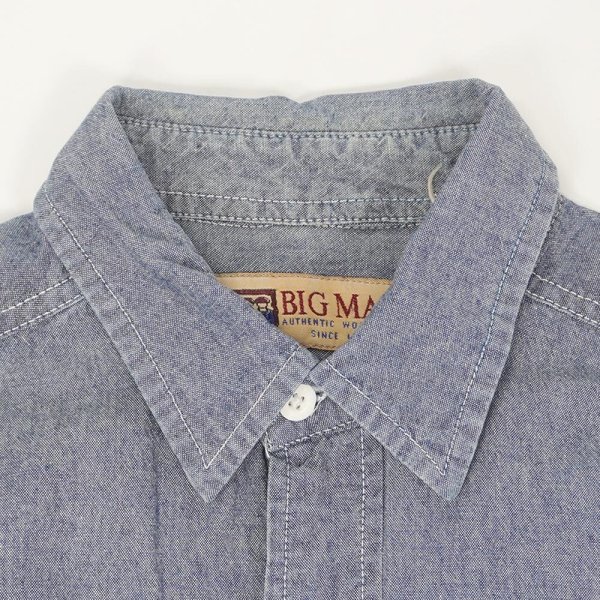 画像3: Late 90's BIG MAC S/S コットンシャンブレーシャツ (3)