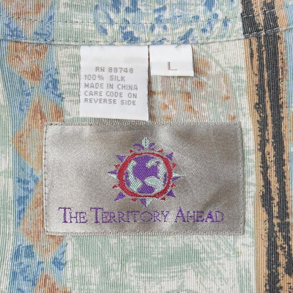 画像2: 90's THE TERRITORY AHEAD S/S シルクシャツ (2)