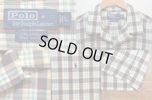 画像3: 90's POLO Ralph Lauren チェック柄 S/S オープンカラーシャツ (3)