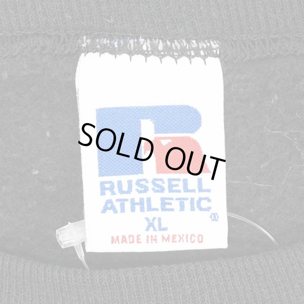 画像2: 90-00's RUSSELL 前V ブランクスウェット "BLACK" (2)