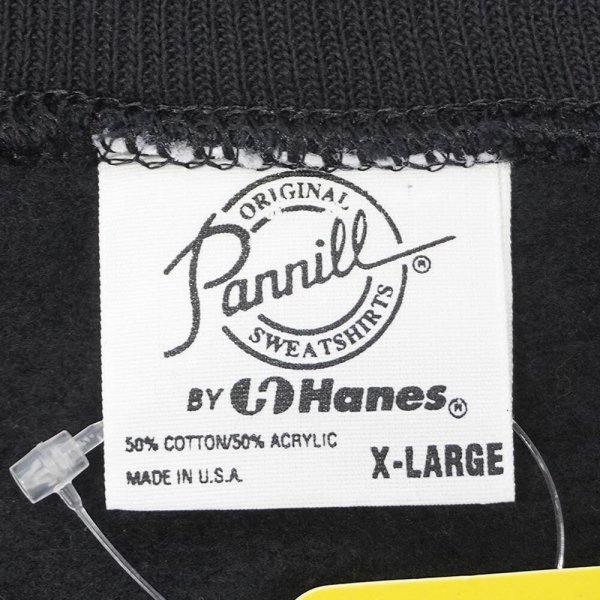 画像2: 90's Pannill by Hanes ブランクスウェット "MADE IN USA / BLACK / DEADSTOCK" (2)