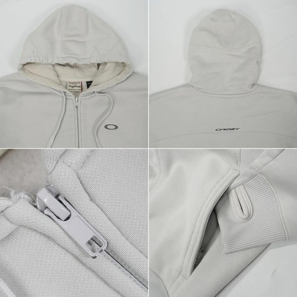 画像3: 00's OAKLEY フルジップ スウェットパーカー (3)