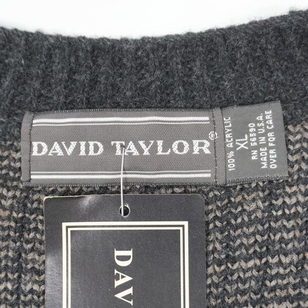 画像2: 90's DAVID TAILOR アクリルニット カーディガン "DEADSTOCK / MADE IN USA" (2)