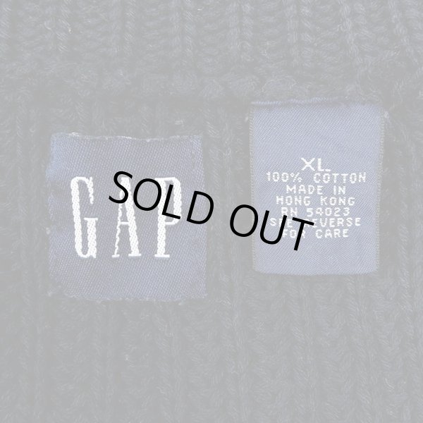 画像3: Early 00's OLD GAP ローゲージ タートルネック コットンニット (3)