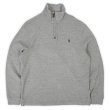 画像1: 00's Polo Ralph Lauren ハーフジップ コットンニット "GRAY" (1)