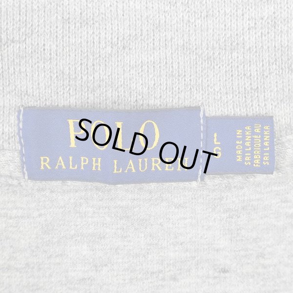 画像2: 00's Polo Ralph Lauren ハーフジップ コットンニット "GRAY" (2)