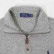 画像4: 00's Polo Ralph Lauren ハーフジップ コットンニット "GRAY" (4)