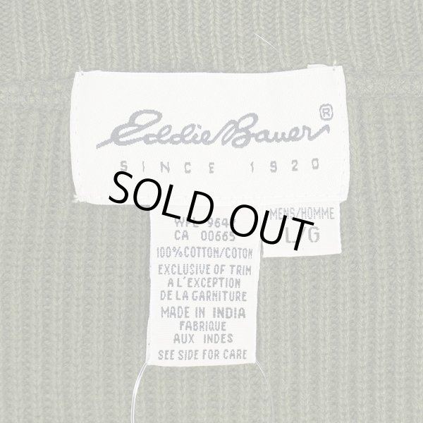 画像2: 90's Eddie Bauer ヘンリーネック コットンニット (2)