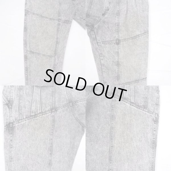 画像4: 90's Lee ケミカルウォッシュ ブラックデニムパンツ (4)