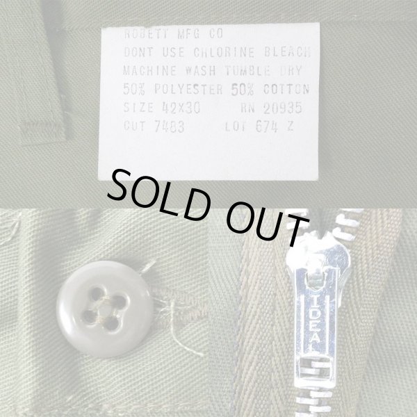 画像3: 70's ROBETT MFG CO ベイカーパンツ "W42 L30 / DEADSTOCK" (3)