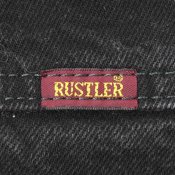 画像3: 00's RUSTLER ブラックデニムパンツ "W32 L30" (3)