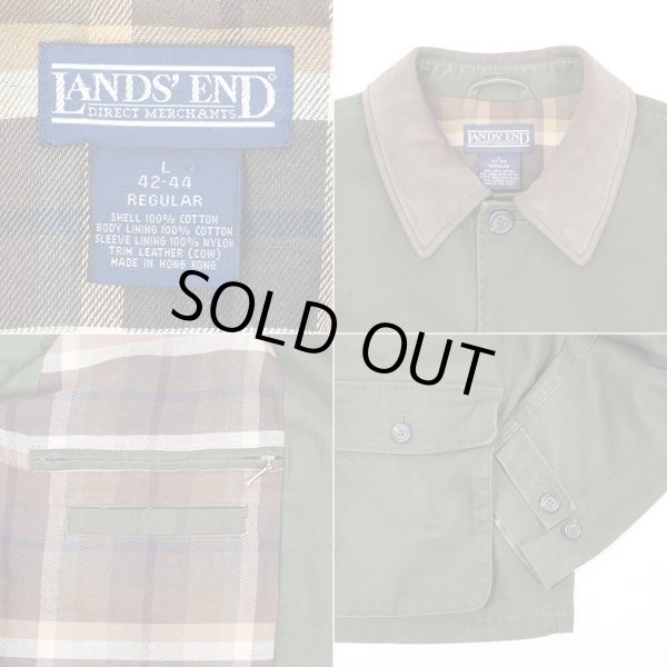 画像2: 90-00's LANDS' END フィールドコート "OLIVE" (2)