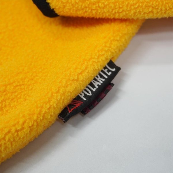 画像4: 90's Woolrich スナップT型 フリースプルオーバー "MADE IN USA / YELLOW" (4)