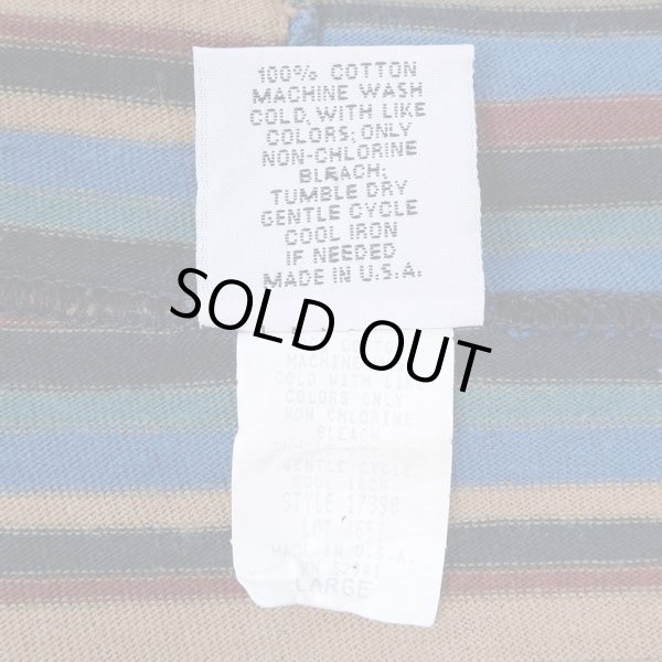 画像3: 90's RAD GUY マルチボーダー柄 フーディーカットソー "MADE IN USA" (3)