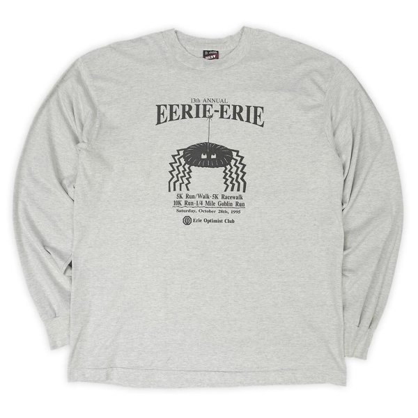 画像1: 90's EERIE-ERIE L/S 両面プリントTシャツ "MADE IN USA" (1)