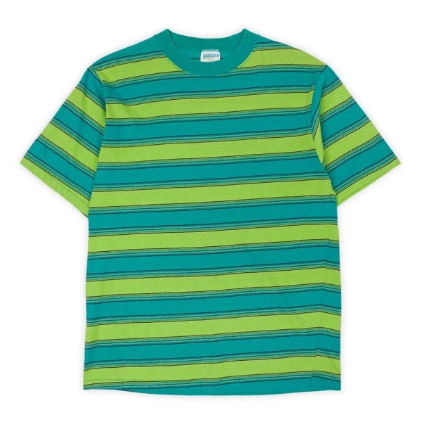 画像1: 90's CHEETAH マルチボーダーTシャツ "GREEN / MADE IN USA / DEADSTOCK" (1)