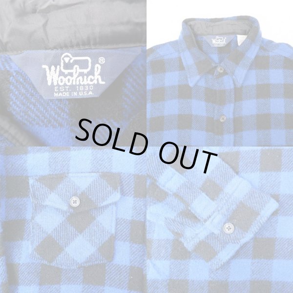 画像3: 80's Woolrich ブロックチェック柄 ウールシャツ "MADE IN USA" (3)