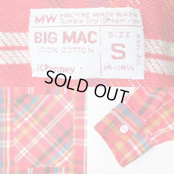 画像3: 70's BIG MAC ヘビーネルシャツ "RED BASE / size S" (3)
