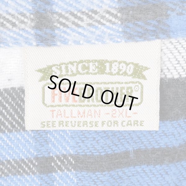 画像2: 90's FIVE BROTHER ヘビーネルシャツ "MADE IN USA / 2XL-TALL" (2)