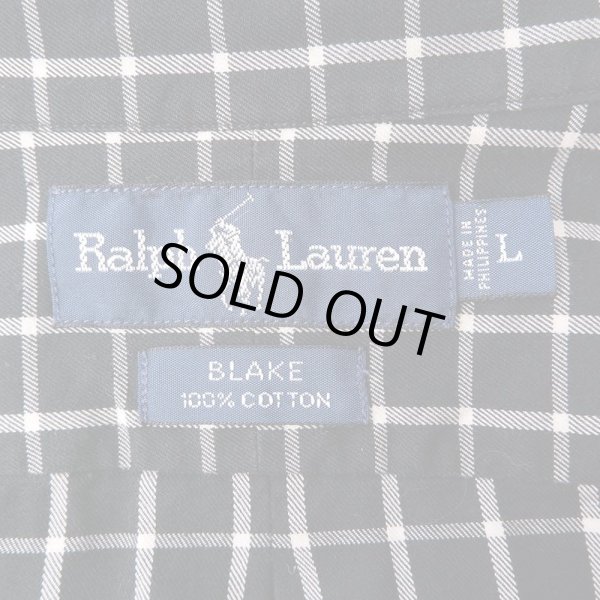 画像2: 90's Polo Ralph Lauren ボタンダウンシャツ "BLAKE / BLACK BASE" (2)