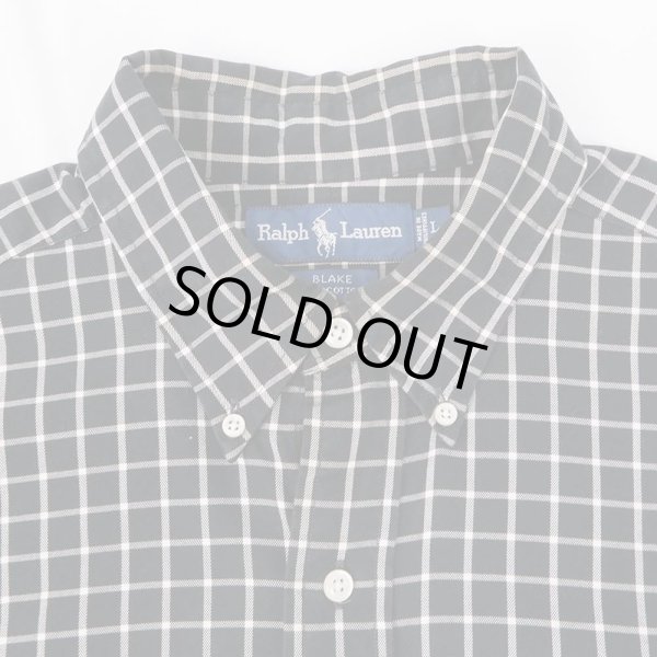 画像3: 90's Polo Ralph Lauren ボタンダウンシャツ "BLAKE / BLACK BASE" (3)