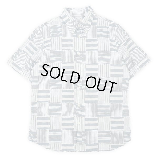 画像1: 00's Brooks Brothers S/S パッチワークシャツ “STRIPE” (1)