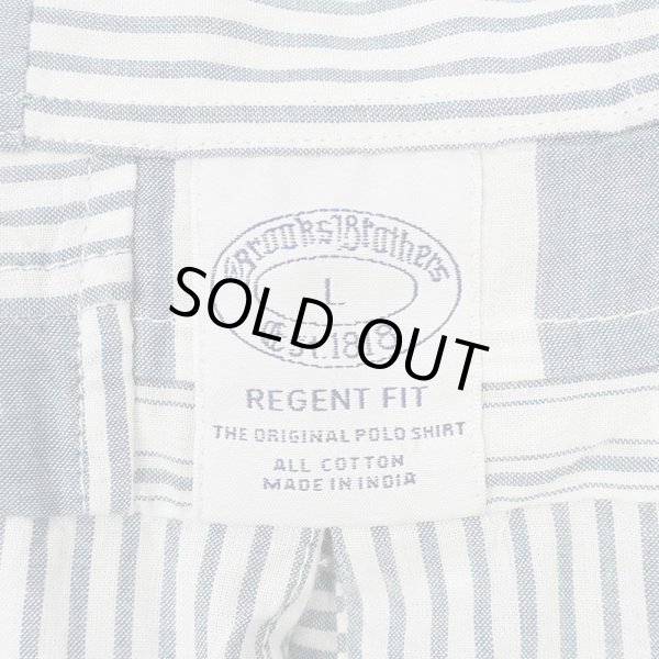 画像2: 00's Brooks Brothers S/S パッチワークシャツ “STRIPE” (2)