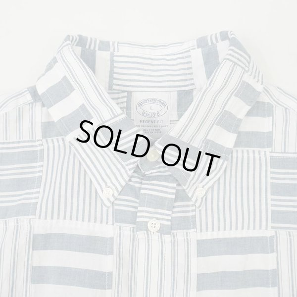 画像3: 00's Brooks Brothers S/S パッチワークシャツ “STRIPE” (3)