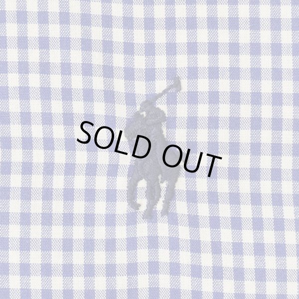 画像4: 90's Polo Ralph Lauren S/S ボタンダウンシャツ "BLAKE / NAVY Plaid" (4)