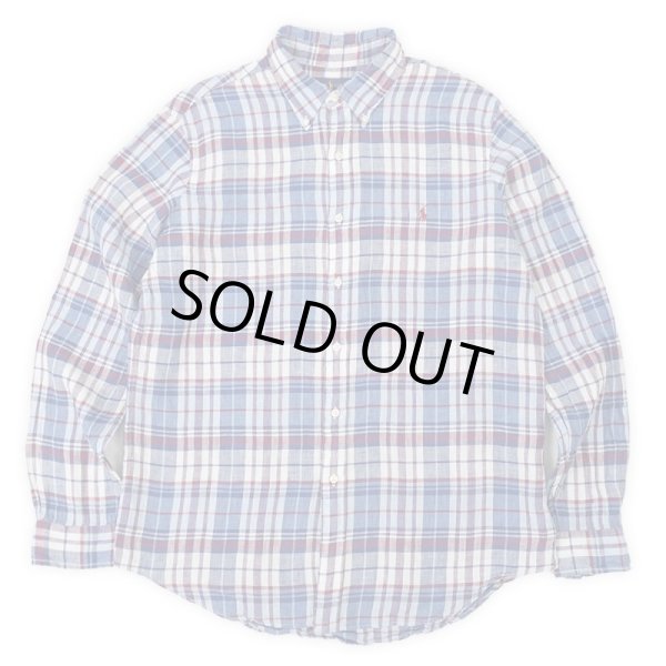 画像1: 00's Polo Ralph Lauren リネン ボタンダウンシャツ (1)
