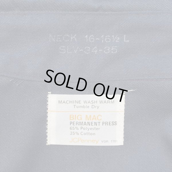 画像2: 70's BIG MAC ワークシャツ "NAVY / DEADSTOCK" (2)