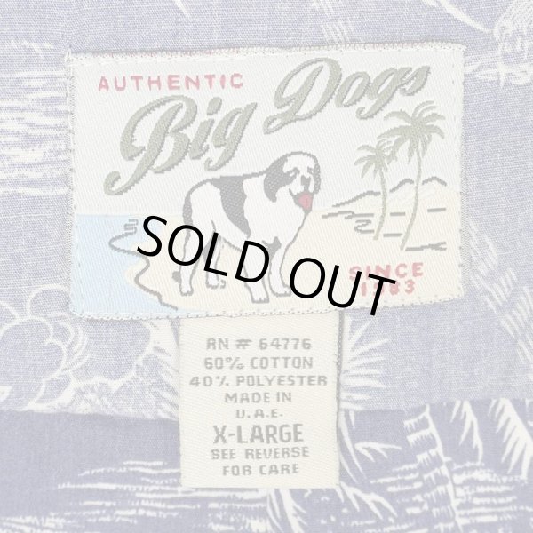 画像2: 90's BIG DOGS 総柄 S/S ボタンダウンシャツ (2)