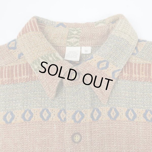 画像4: 90's THE TERRITORY AHEAD ネイティブボーダー柄 コットンシャツ (4)