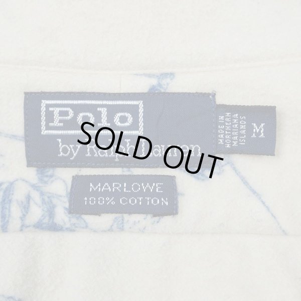 画像2: 90's Polo Ralph Lauren 総柄 シャモアクロスシャツ "MARLOWE" (2)