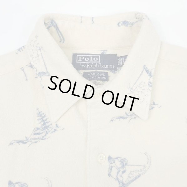 画像3: 90's Polo Ralph Lauren 総柄 シャモアクロスシャツ "MARLOWE" (3)