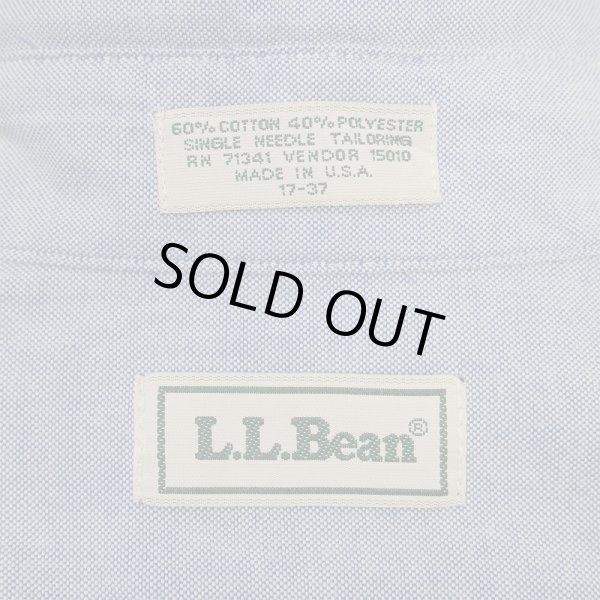 画像2: 90's L.L.Bean オックスフォード ボタンダウンシャツ “SAX BLUE / MADE IN USA” (2)