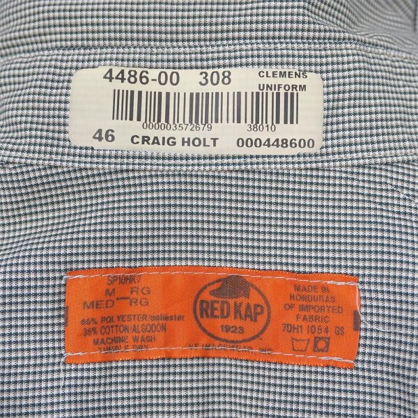 画像2: 00's RED KAP ピンチェック柄 L/S ワークシャツ (2)