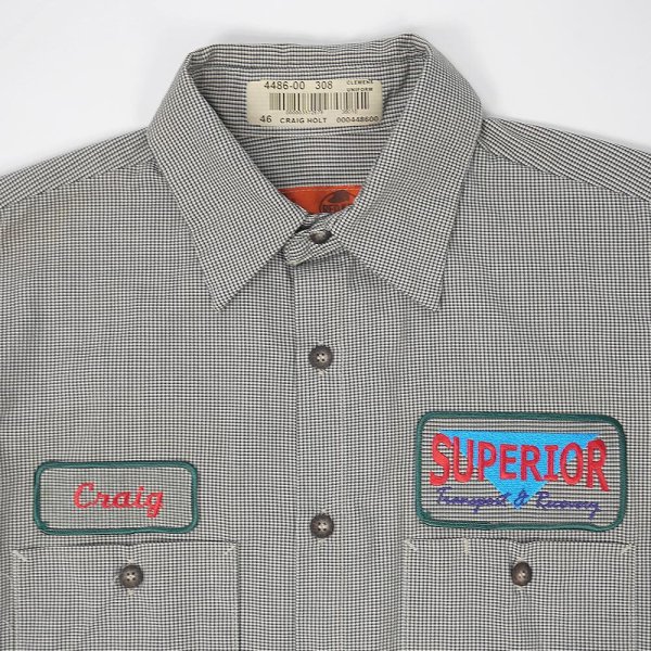 画像3: 00's RED KAP ピンチェック柄 L/S ワークシャツ (3)