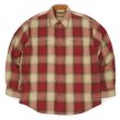 画像1: Late 90's ST JOHN'S BAY ヘビーネルシャツ "Red Ombre Plaid" (1)