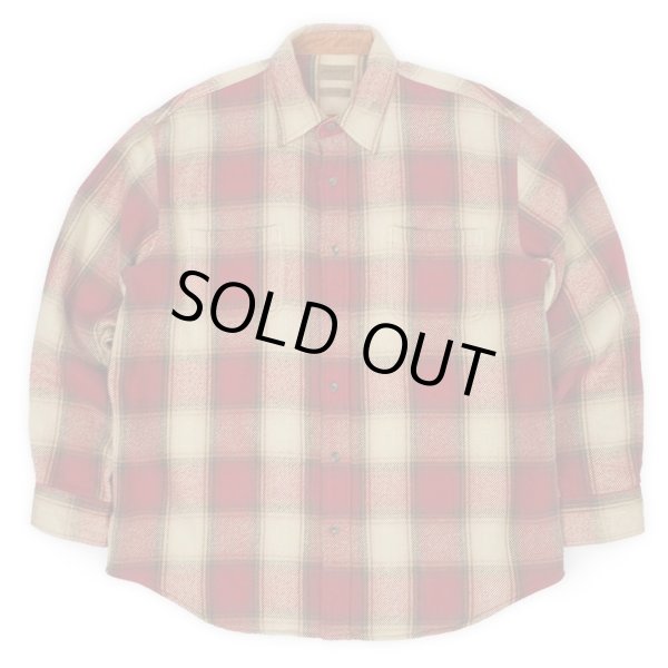 画像1: Late 90's ST JOHN'S BAY ヘビーネルシャツ "Red Ombre Plaid" (1)